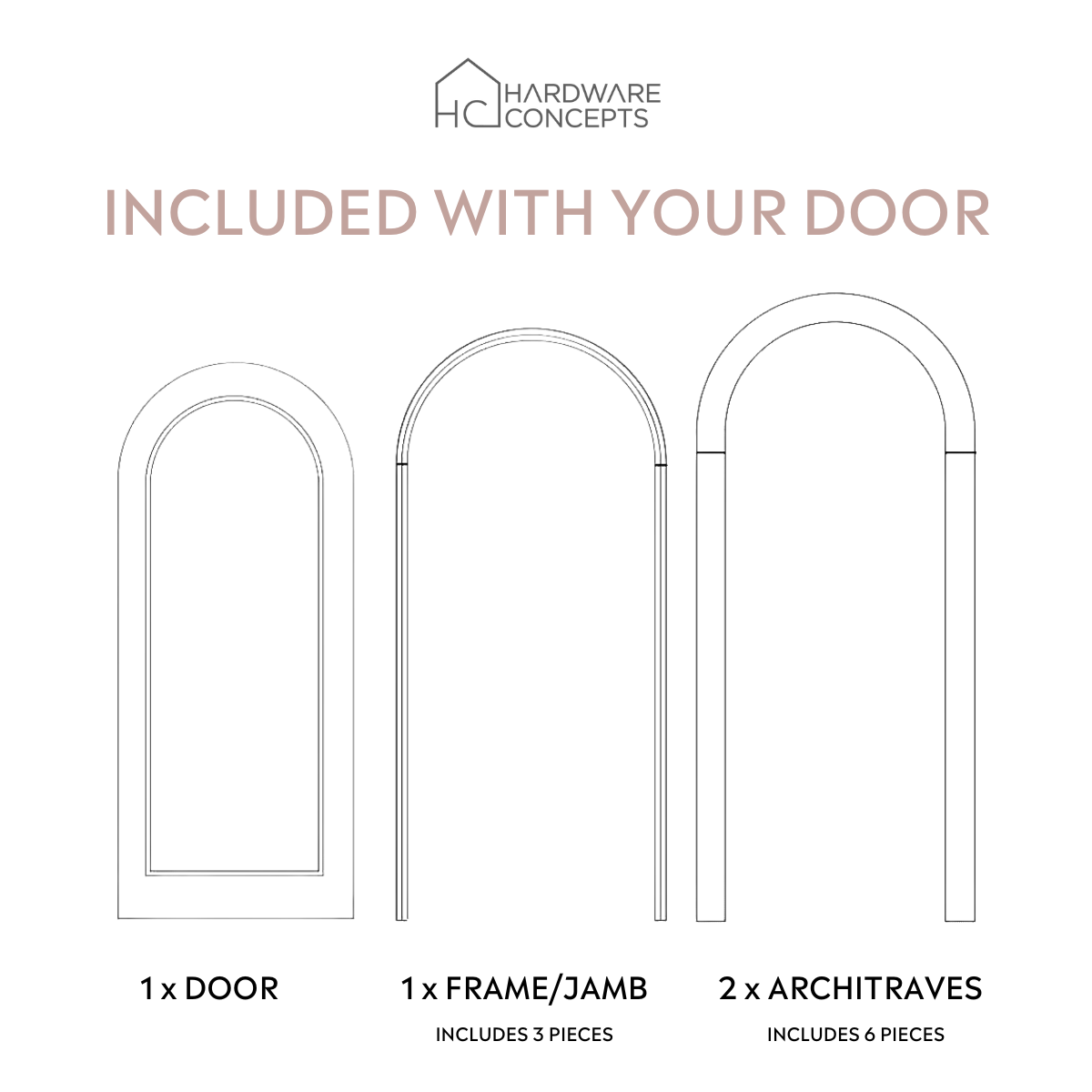Arch Door Internal Complete set