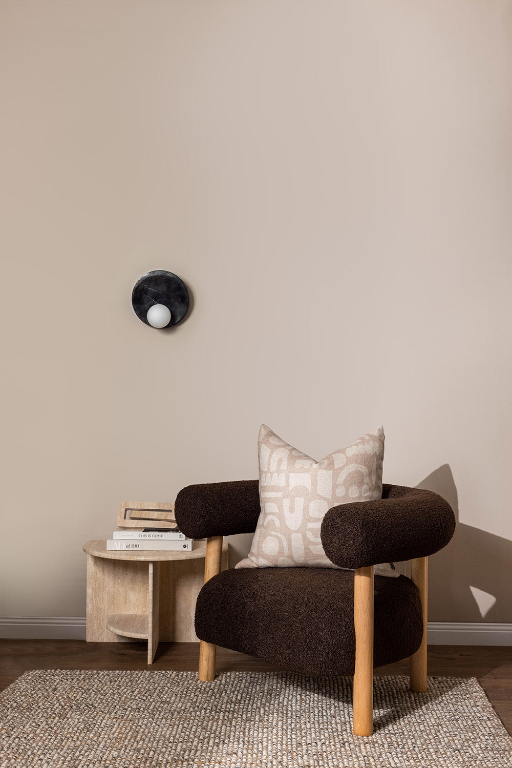 Lux Black & White Root Marble Wall Lamp