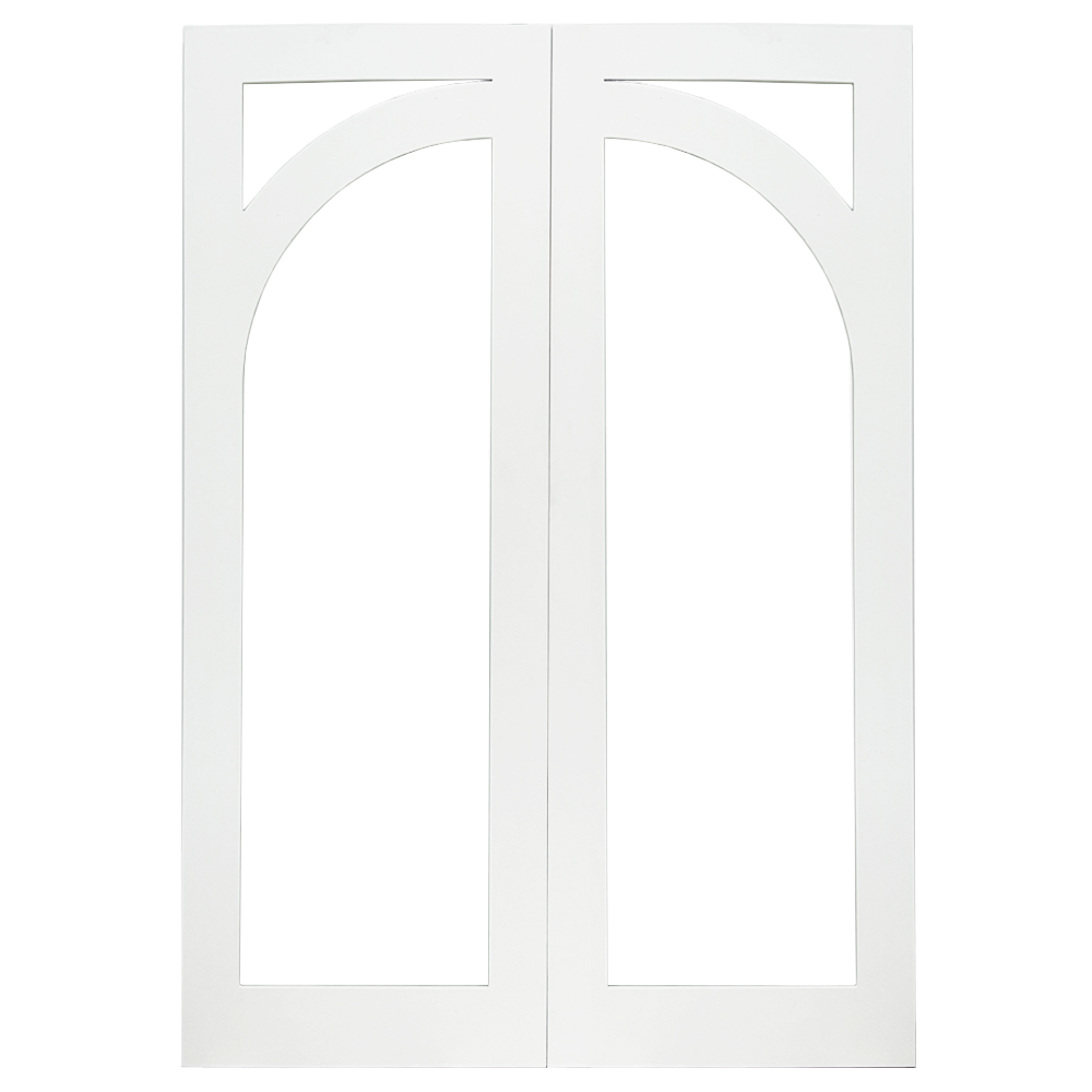 Becca Arched Design Double Front Door complete set