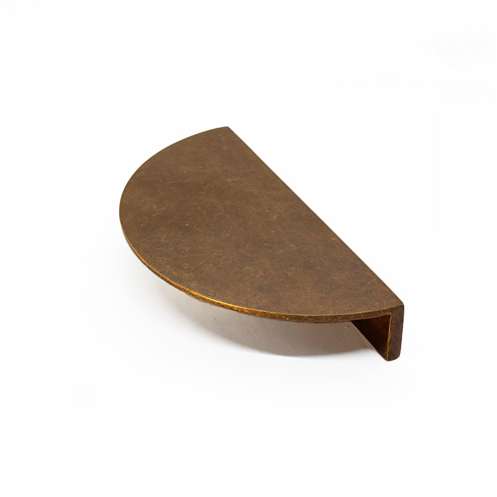 Arc Tumbled Copper Solid Brass Pull Handle - L