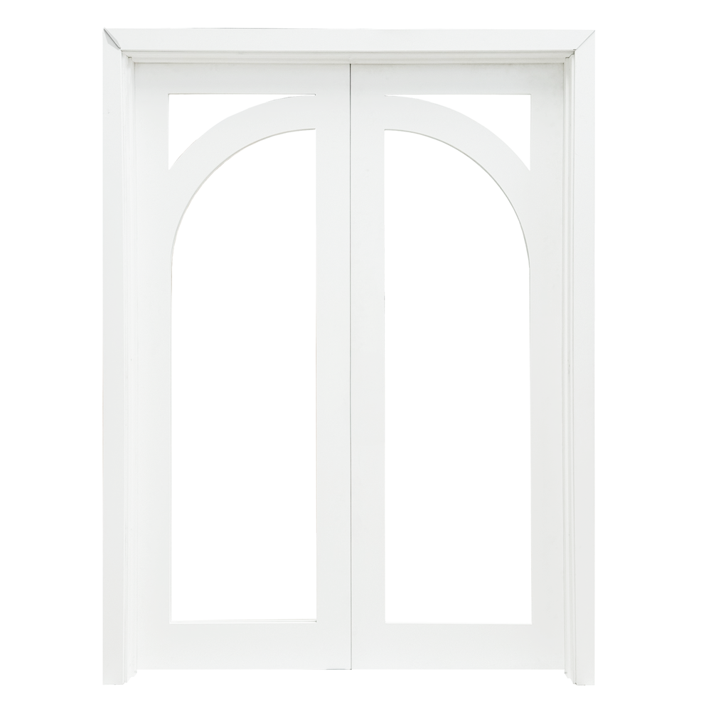 Becca Arched Design Double Front Door complete set