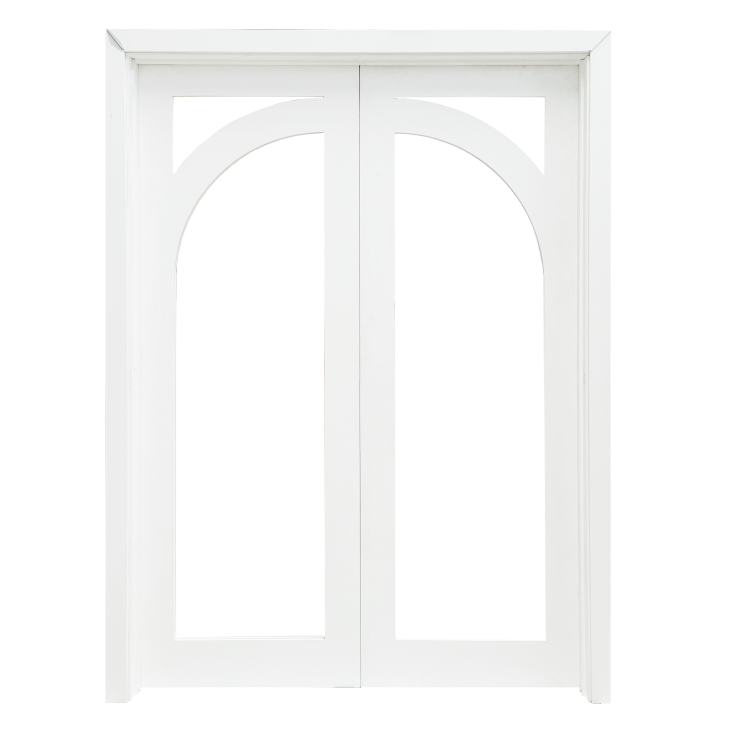 Becca Arched Design Double Front Door complete set
