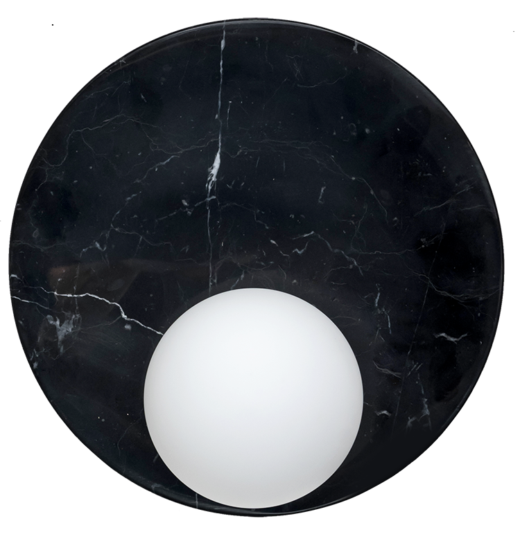 Lux Black & White Root Marble Wall Lamp