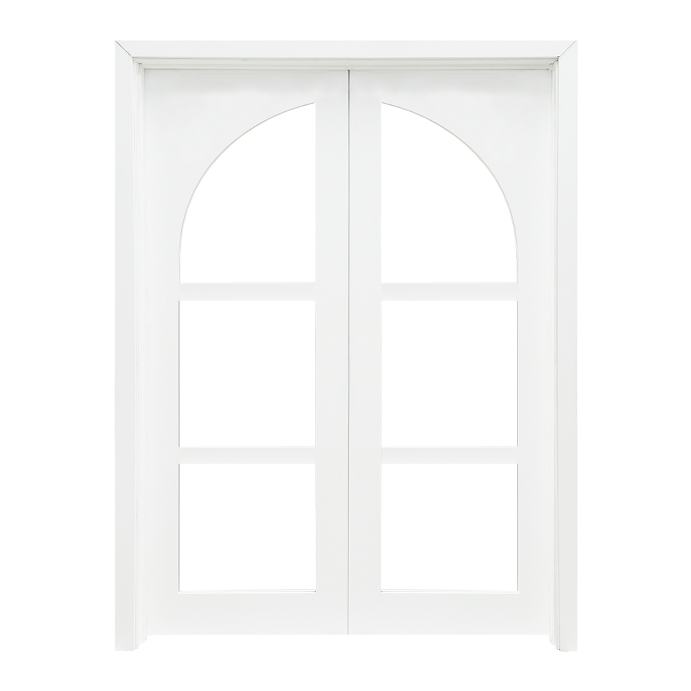 Brooke Arch Design Double Front Door complete set