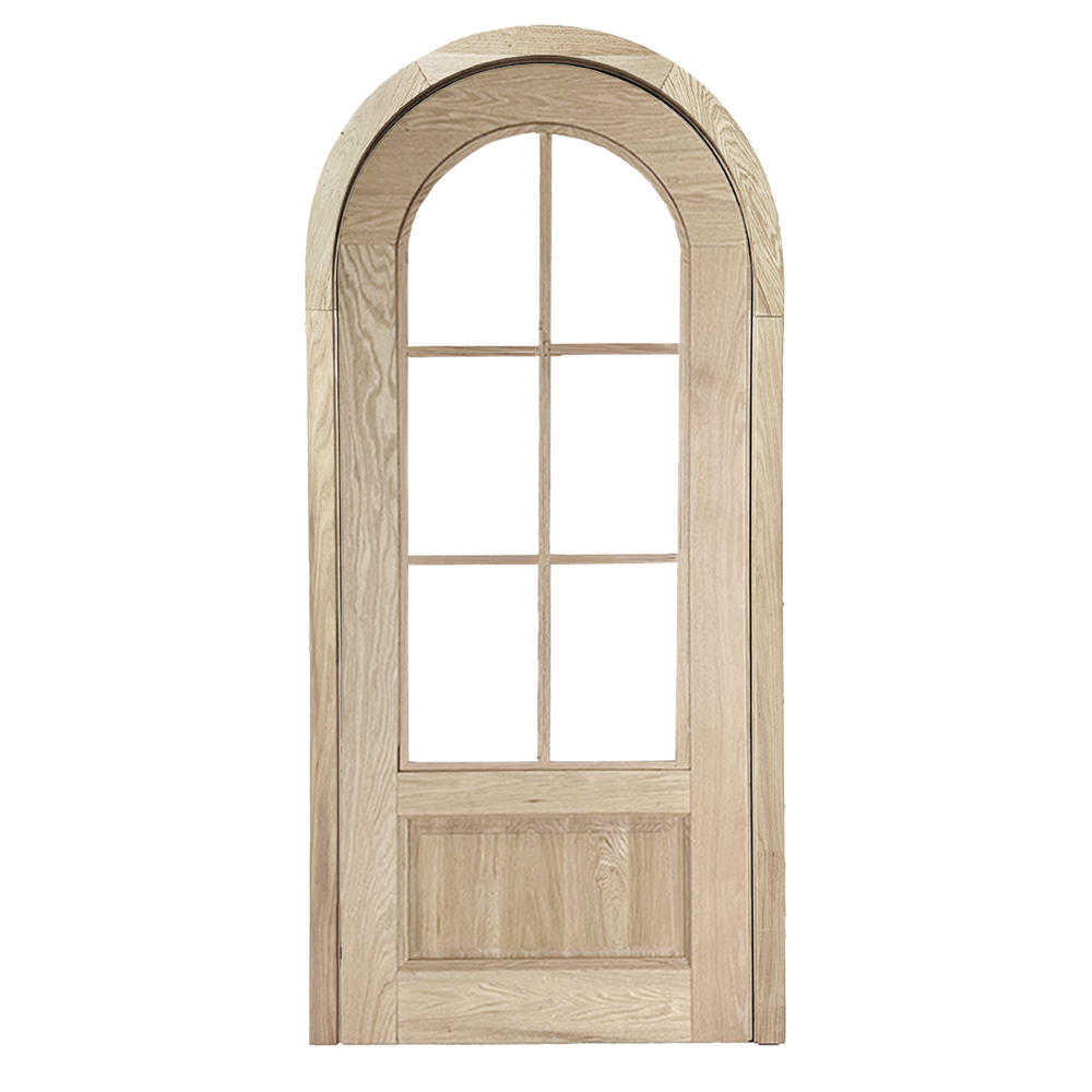Lucy Raw red american Oak Arch Front Door complete set