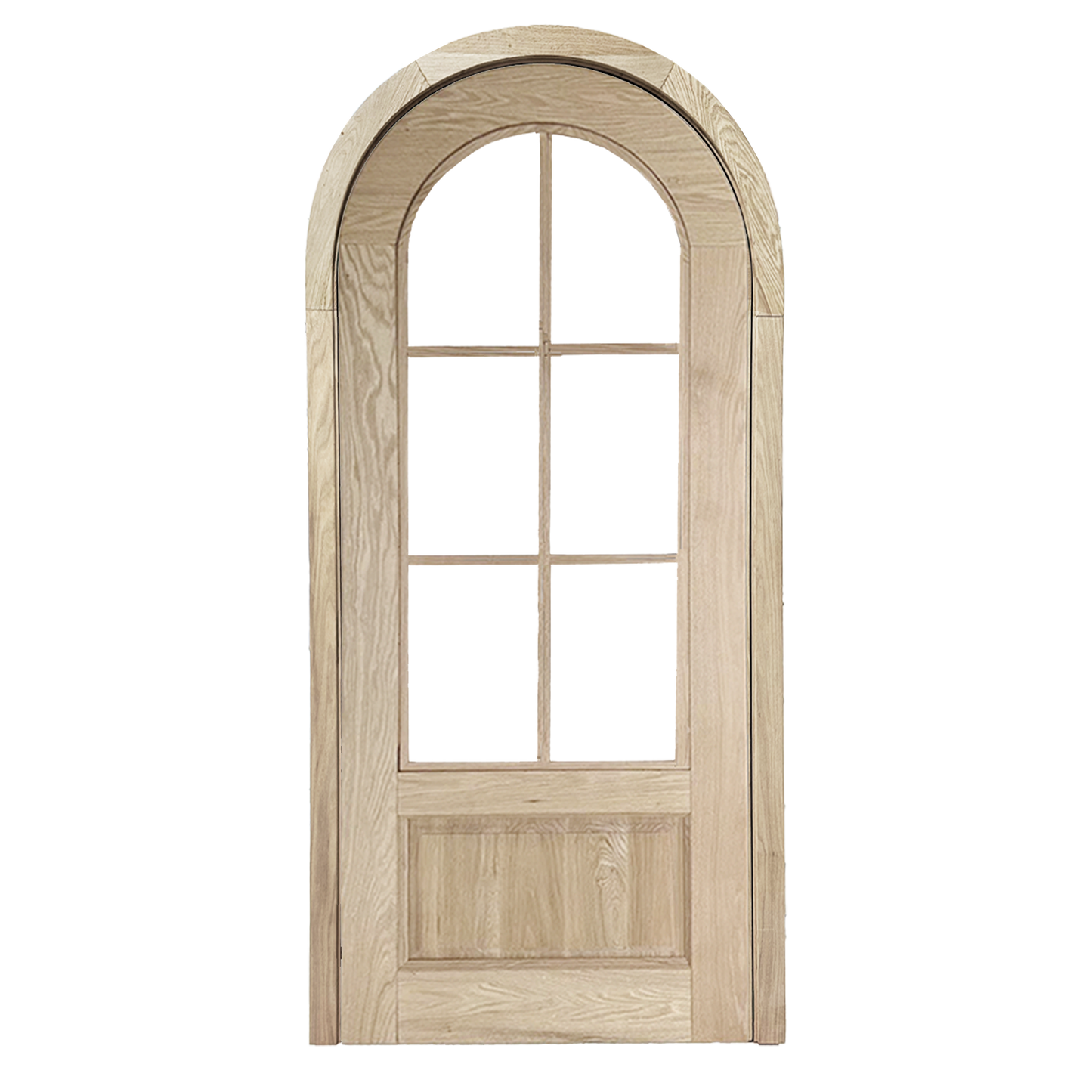 Lucy Raw red american Oak Arch Front Door complete set