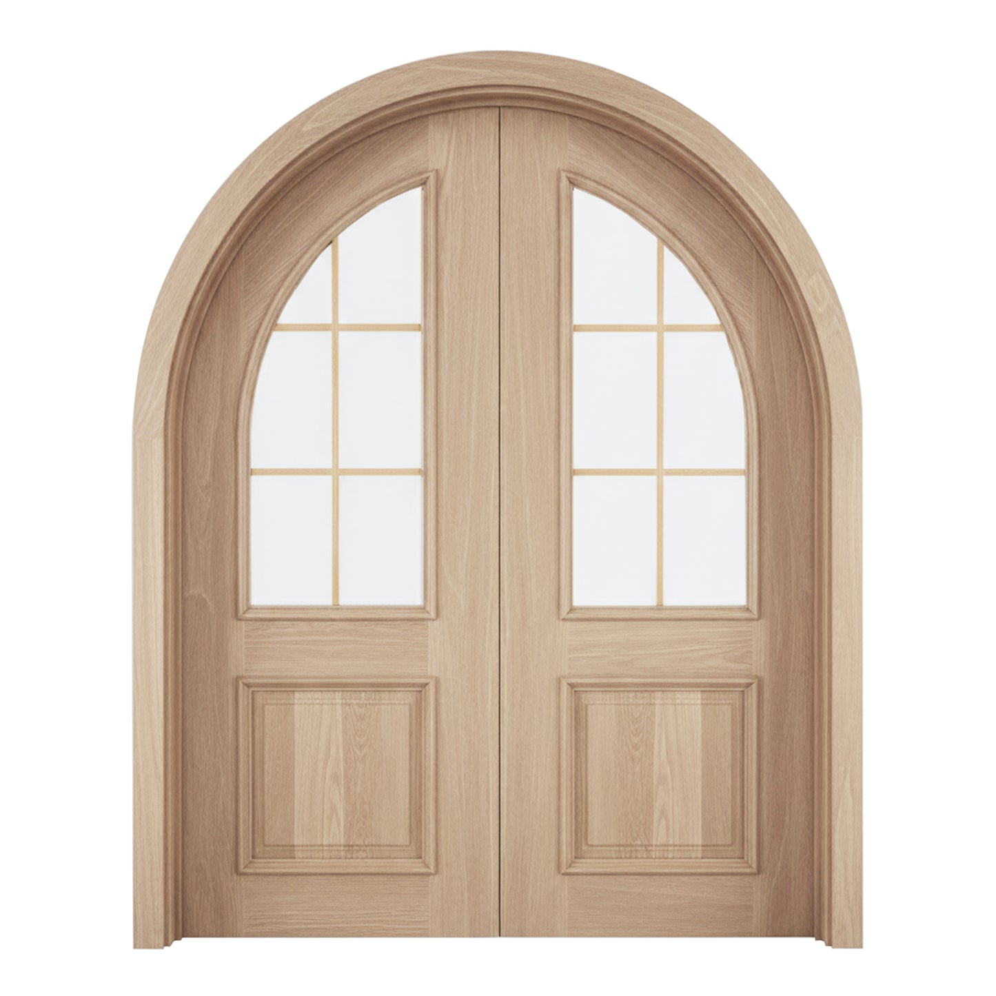 Monique Entry Door Raw HARDWOOD complete set