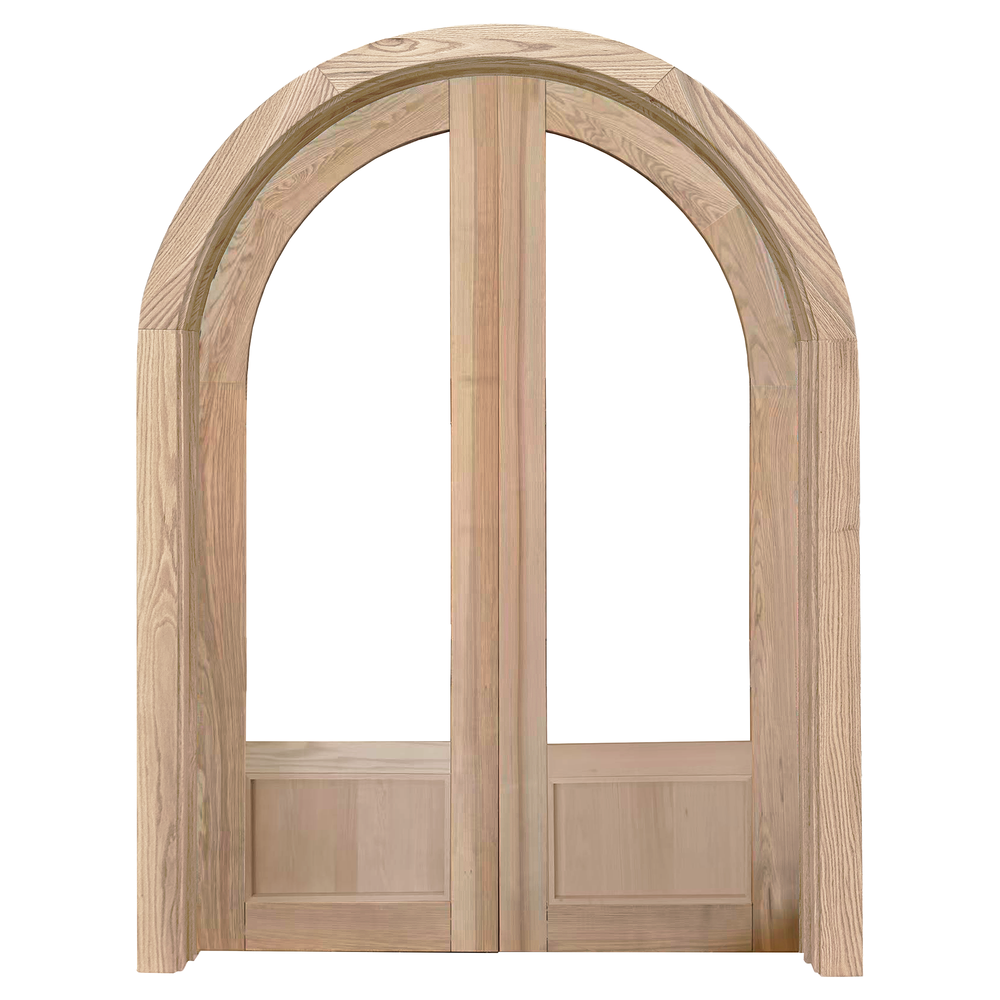 Michelle Entry Door Raw HARDWOOD complete set