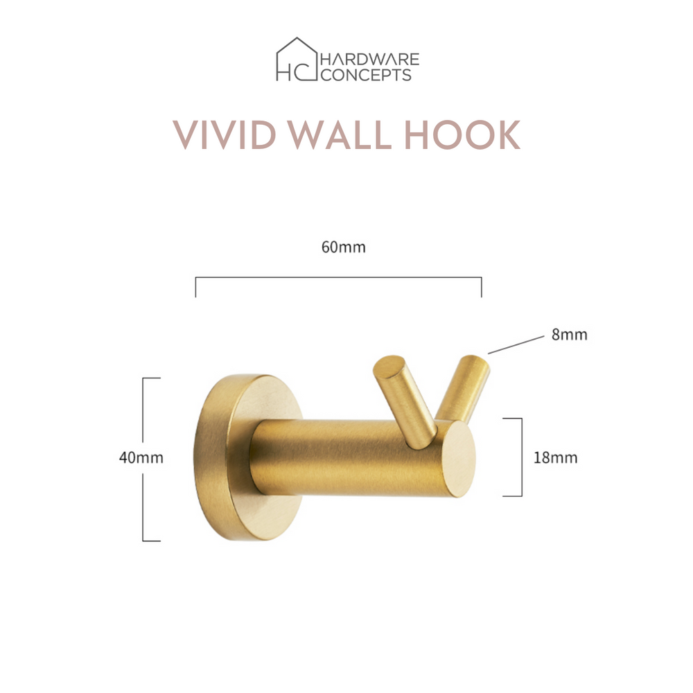 
                      
                        Vivid Brass Wall Hook
                      
                    