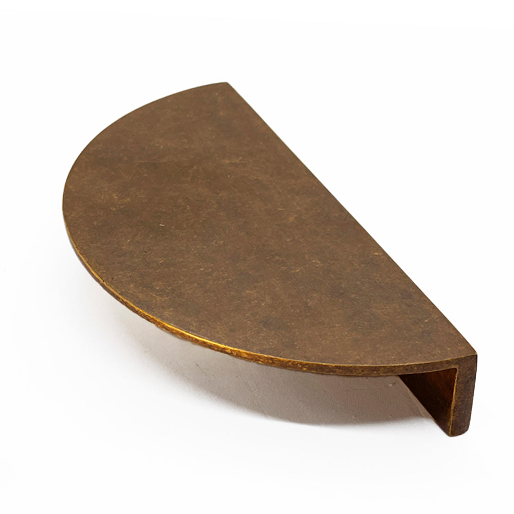 Arc Tumbled Copper Solid Brass Pull Handle - XL