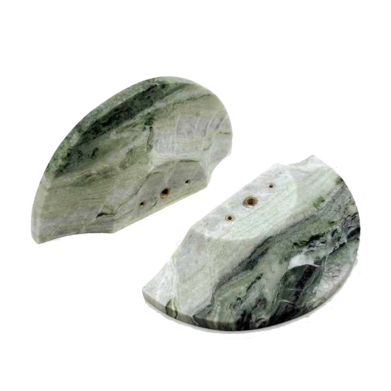 Hemi Door Handle Set Ice Jade – stone Half Moon Front Entry Door Pull Handles
