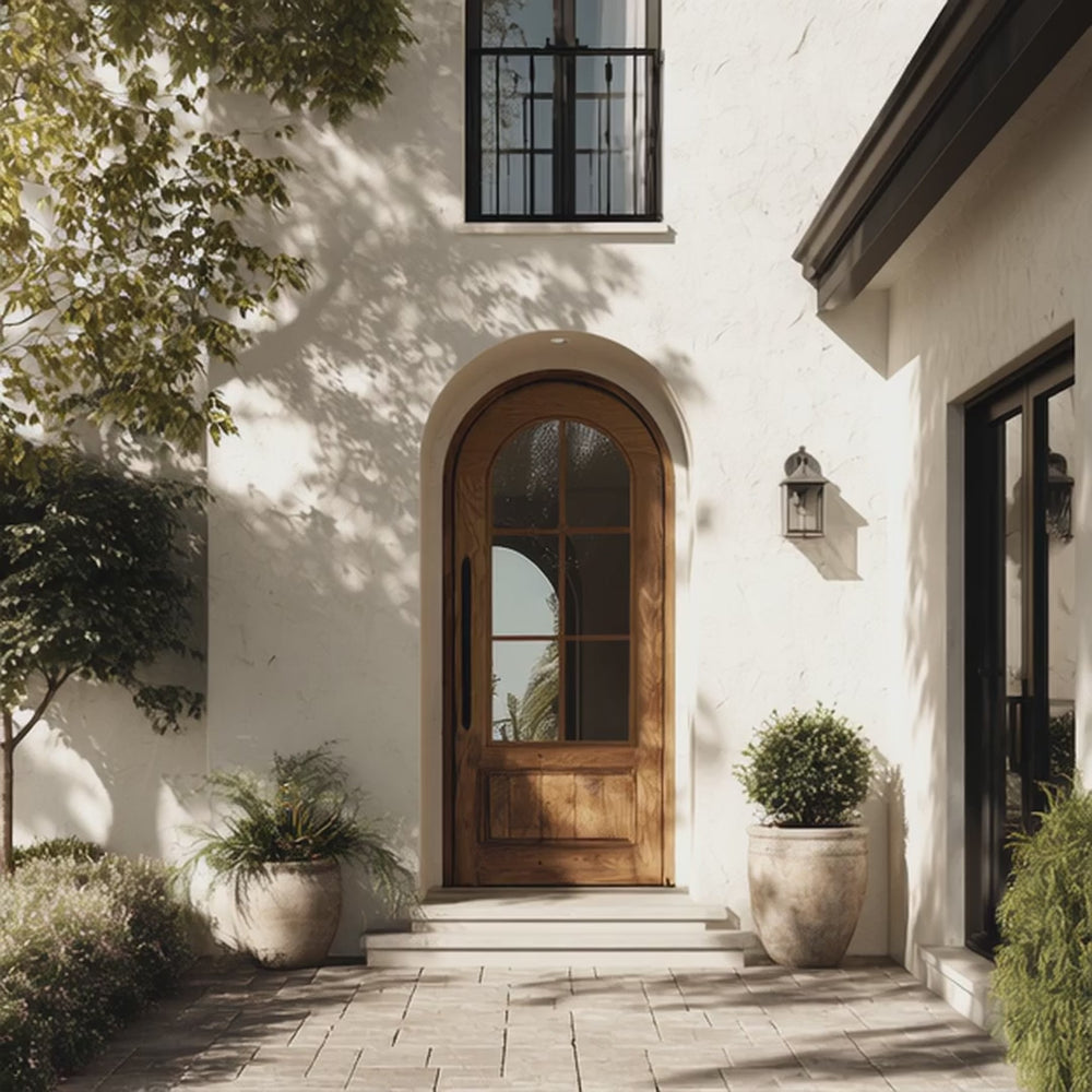 
                      
                        Load and play video in Gallery viewer, Lucy Raw red american Oak Arch Front Door complete set
                      
                    