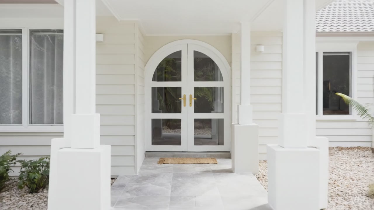 Suzie Arched Double Front Door complete set