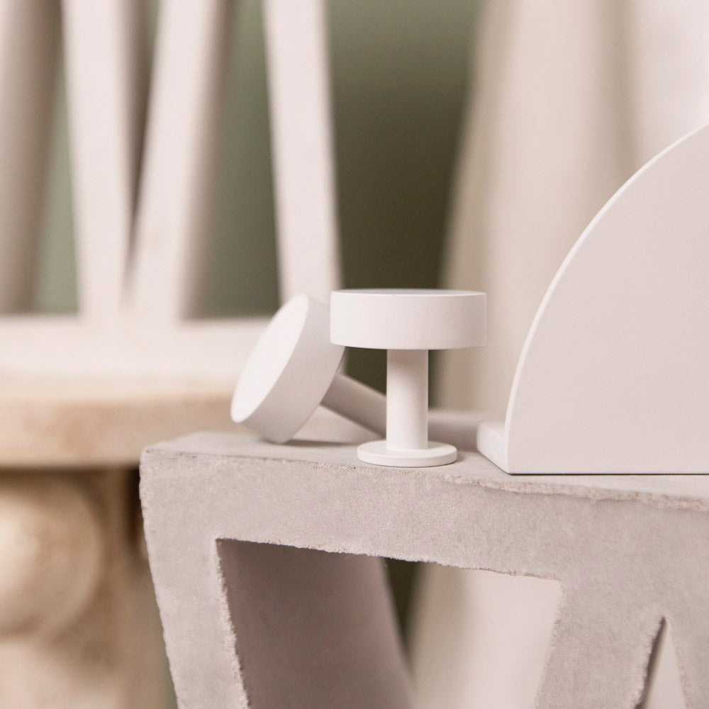 
                      
                        Polka Solid Brass White Knob
                      
                    
